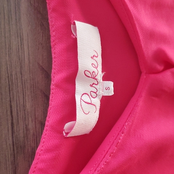 THRDUP- Parker hot pink silk ruffle tank - Picture 4 of 8
